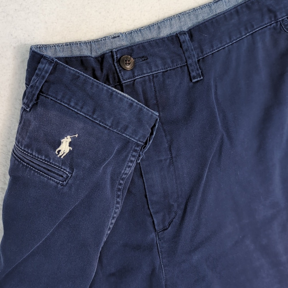 Polo Ralph Lauren Relaxed Fit Navy Blue Shorts White Pony‎ Logo 40x9.5"